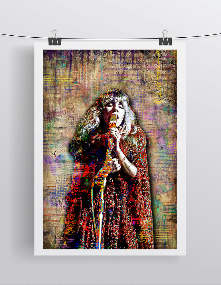 Stevie Nicks Poster, Stevie Nicks of Fleetwood Mac Tribute Fine Art