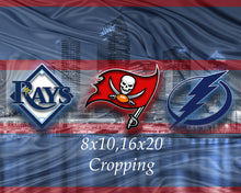 Tampa Bay Sports Teams Poster, Tampa Bay Buccaneers, Tampa Bay Lightning, Tampa Bay Rays Gift