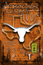 University of Texas Longhorns Poster, Longhorns Gift, Texas University Man Cave, Longhorns Sports Print