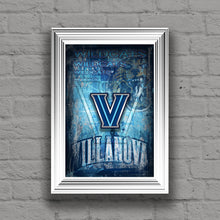 Villanova Wildcats Poster, Villanova Wildcats Gift, University of Villanova Man Cave, Wildcats Sports Print