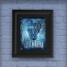 Villanova Wildcats Poster, Villanova Wildcats Gift, University of Villanova Man Cave, Wildcats Sports Print
