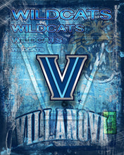 Villanova Wildcats Poster, Villanova Wildcats Gift, University of Villanova Man Cave, Wildcats Sports Print
