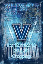 Villanova Wildcats Poster, Villanova Wildcats Gift, University of Villanova Man Cave, Wildcats Sports Print