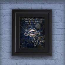 Milwaukee Brewers Poster, Milwaukee Brewers Artwork Gift, Brewers Layered Man Cave Art