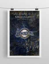 Milwaukee Brewers Poster, Milwaukee Brewers Artwork Gift, Brewers Layered Man Cave Art