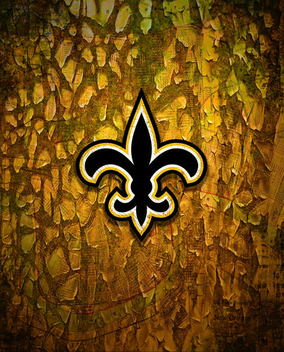 New Orleans Saints Sports Poster, New Orleans SAINTS Artwork, Saints in front of New Orleans Map, Saints Man Cave Gift