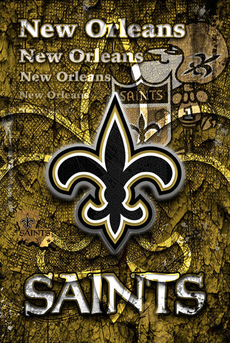 New Orleans Saints Poster, New Orleans SAINTS Artwork Saints Man Cave Gift