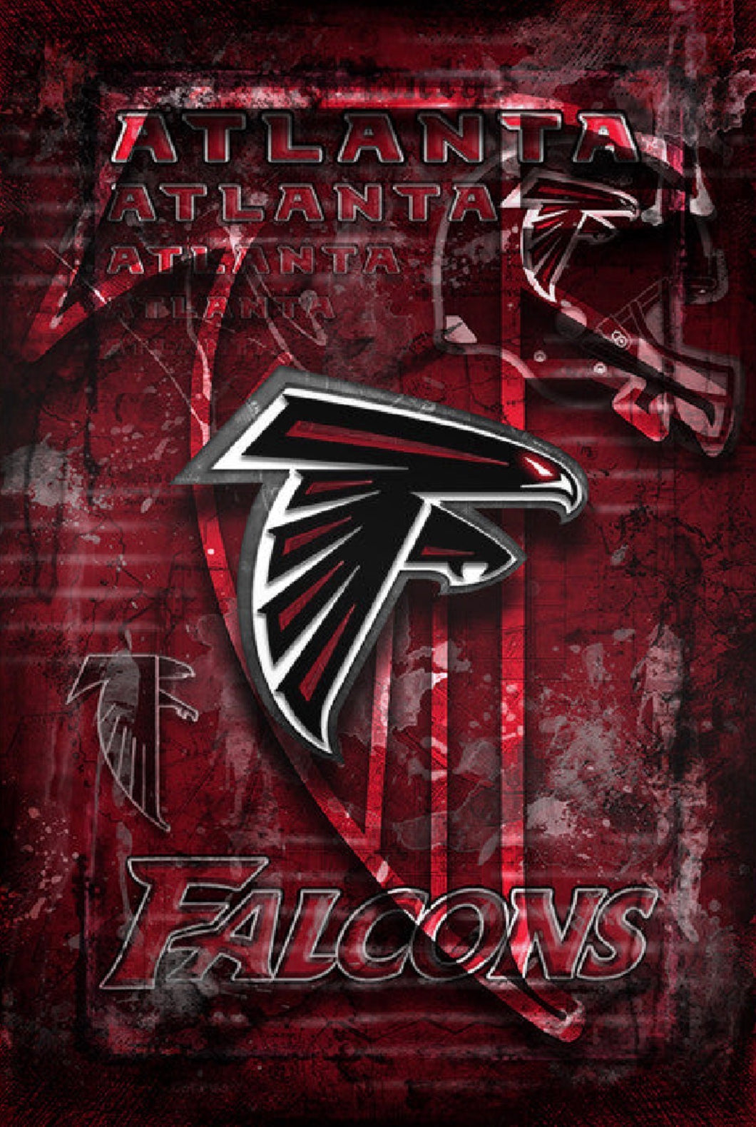 Atlanta Falcons Football Poster, Atlanta Falcons Gift, Atlanta Falcons Man Cave Falcons Gift