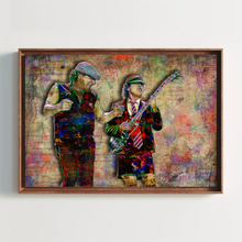 AC/DC Rock Band Poster – Classic Guitar Wall Art – Vintage Rock Music Print Angus and Brian Johnson