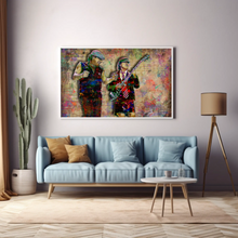 AC/DC Rock Band Poster – Classic Guitar Wall Art – Vintage Rock Music Print Angus and Brian Johnson