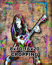 Ace Frehley KISS Poster, KISS Colorful Pop Art Tribute Fine Art