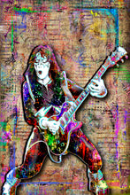 Ace Frehley KISS Poster, KISS Colorful Pop Art Tribute Fine Art