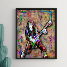 Ace Frehley KISS Poster, KISS Colorful Pop Art Tribute Fine Art