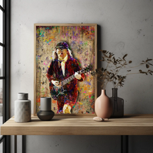 Angus Young AC/DC Poster, Angus Young Guitarist of AC/DC Tribute Fine Art