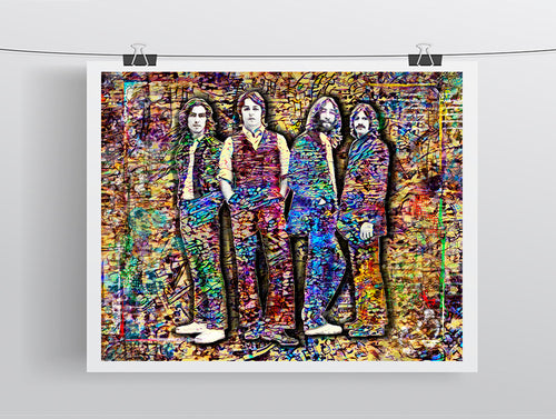 Beatles Poster, George, Paul, John, Ringo The Beatles Klimt Beatles Tribute Fine Art