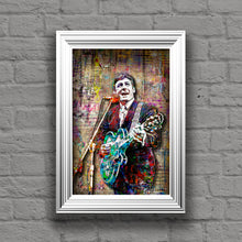 Carl Perkins Poster, Carl Perkins Guitar Tribute Fine Art