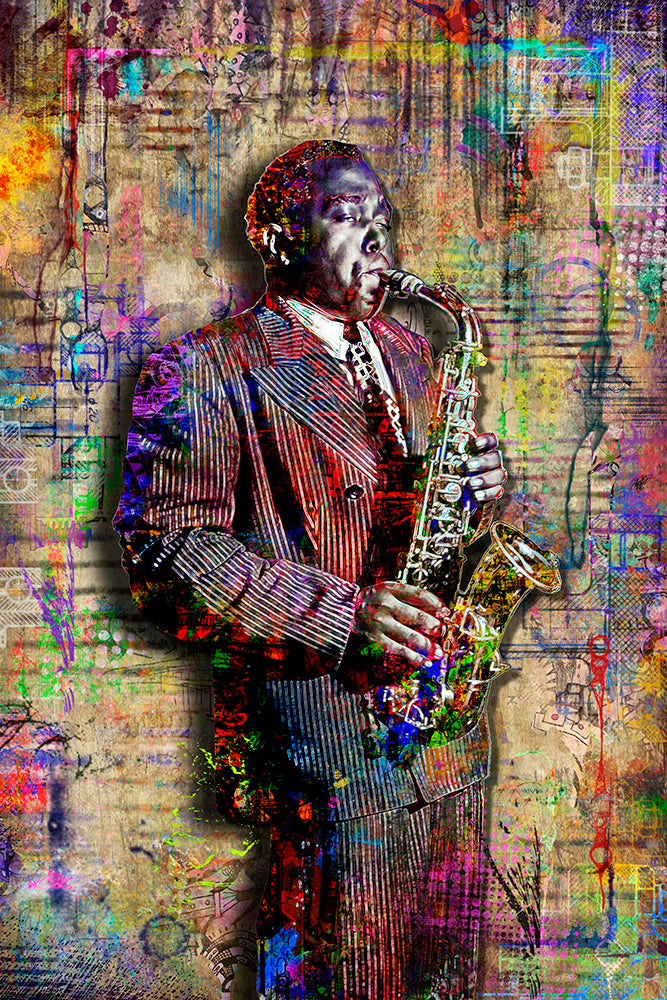 French Unicorn Poster Charlie Parker aka Bird Saxophonist Jazz Bebop 60's French Unicorn Poster Charlie Parker aka Bird Saxophonist Jazz Bebop 60's