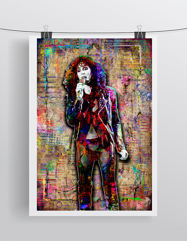 Cher Poster, Cher Tribute Fine Art – McQDesign