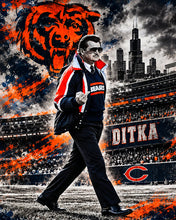Mike Ditka Tribute Chicago Bears Poster | 1985 Bears Football Wall Art & Gift