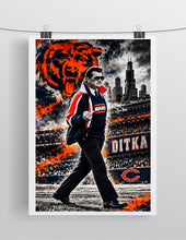 Mike Ditka Tribute Chicago Bears Poster | 1985 Bears Football Wall Art & Gift