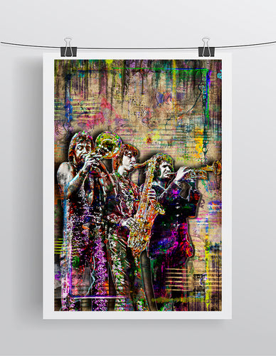 Chicago Horn Section Poster, Danny, Walter & James  of Chicago Print Fine Art
