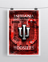 Indiana University Hoosiers Poster, IU Hoosiers Print, Hoosiers Red Print