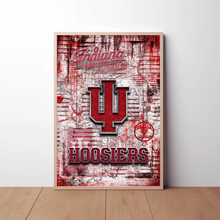 Indiana University Hoosiers Poster, IU Hoosiers Print, Hoosiers Picture