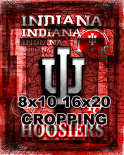Indiana University Hoosiers Poster, IU Hoosiers Print, Hoosiers Red Print