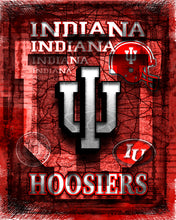 Indiana University Hoosiers Poster, IU Hoosiers Print, Hoosiers Red Print