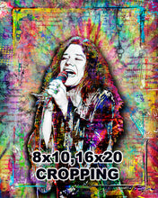Janis Joplin Pop Art Poster, Janis Joplin Hippie Fine Art