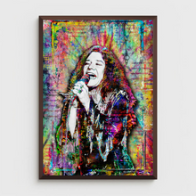 Janis Joplin Pop Art Poster, Janis Joplin Hippie Fine Art