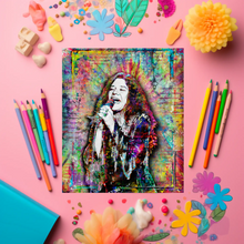 Janis Joplin Pop Art Poster, Janis Joplin Hippie Fine Art