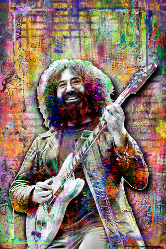 Jerry Garcia Poster, Jerry Garcia Young Pop Art Tribute Fine Art