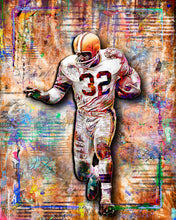 Jim Brown Pop Art Poster, Cleveland Browns Tribute Fine Art