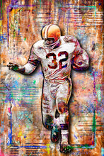 Jim Brown Pop Art Poster, Cleveland Browns Tribute Fine Art