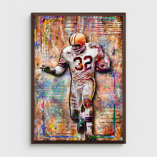 Jim Brown Pop Art Poster, Cleveland Browns Tribute Fine Art