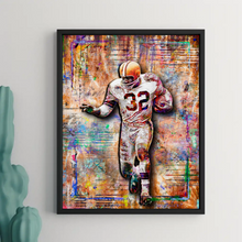 Jim Brown Pop Art Poster, Cleveland Browns Tribute Fine Art