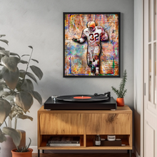 Jim Brown Pop Art Poster, Cleveland Browns Tribute Fine Art