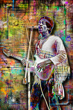 Jimi Hendrix Poster, Jimi Hendrix Woodstock Tribute Fine Art
