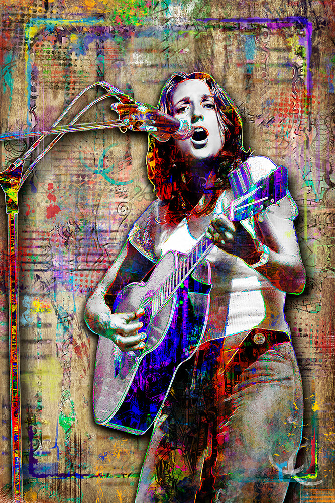 Joan Baez Poster,Joan Baez Tribute Fine Art – McQDesign