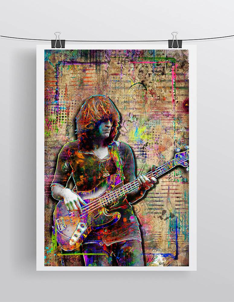 John Paul Jones Poster, Led Zeppelin Bass John Paul Jones Pop Art