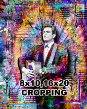 Johnny Cash Pop Art Poster, Johnny Cash Colorful Tribute Fine Art