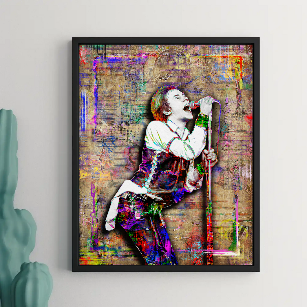 Johnny Rotten Pop Art Poster, Sex Pistols Tribute Fine Art – McQDesign Johnny Rotten Pop Art Poster, Sex Pistols Tribute Fine Art – McQDesign