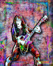 KISS Ace Frehley Poster, KISS Colorful Pop Art Tribute Fine Art