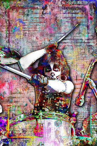 KISS Peter Criss Poster, KISS Colorful Pop Art Tribute Fine Art