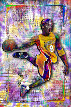 Kobe Bryant Pop Art Poster, Lakers Tribute Fine Art