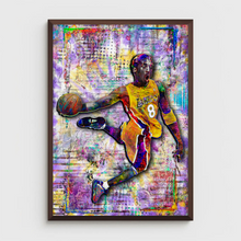 Kobe Bryant Pop Art Poster, Lakers Tribute Fine Art