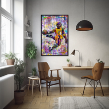 Kobe Bryant Pop Art Poster, Lakers Tribute Fine Art