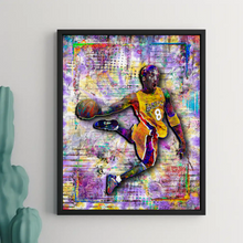 Kobe Bryant Pop Art Poster, Lakers Tribute Fine Art