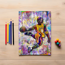 Kobe Bryant Pop Art Poster, Lakers Tribute Fine Art